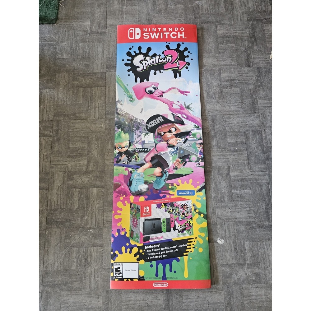 Nintendo‎ Switch Splatoon 2 Switch 5' Retail Promo Display Standee Cardboard
